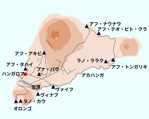 イースター島の地図